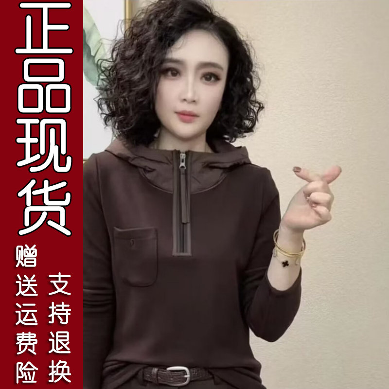 2025秋冬双面绒半拉链连帽卫