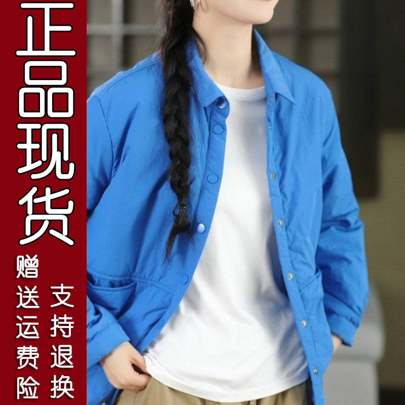 爆款秋冬翻领夹棉衬衣外套