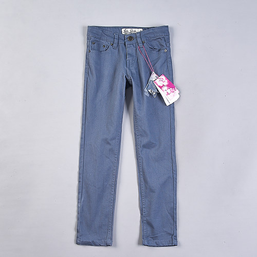 童装纯色时尚微弹直筒裤儿童长裤