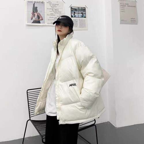 冬季拉链立领保暖棉衣情侣面包服