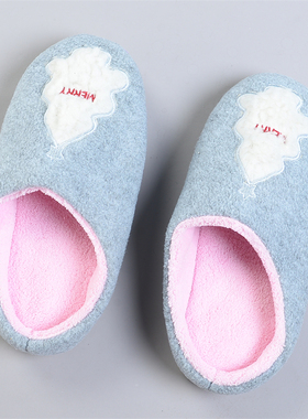 426品质卡通刺绣毛绒棉拖鞋80241减龄少女感居家保暖防滑地板拖鞋