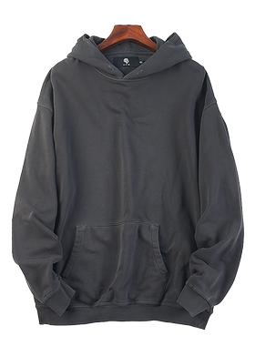 外贸美式运动休闲全棉连帽衫卫衣男女H82820宽松大码套头短外套潮