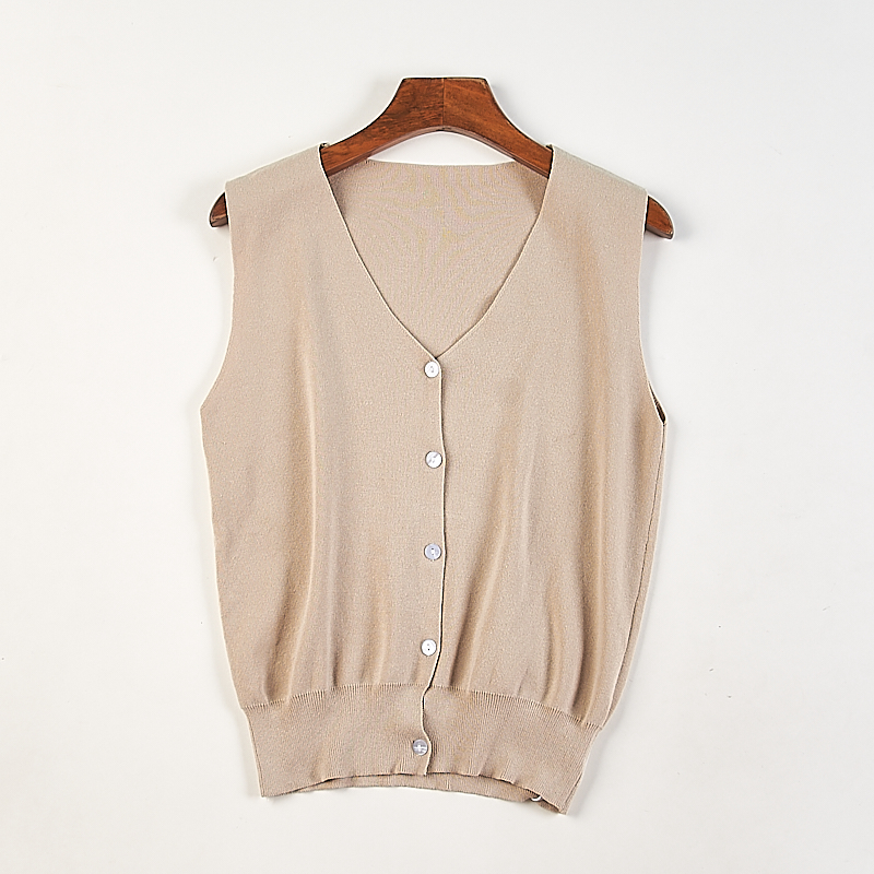 春秋全棉宽松无袖背心外套上衣