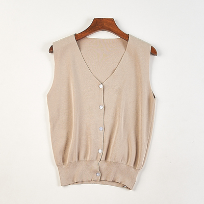 春秋全棉宽松无袖背心外套上衣