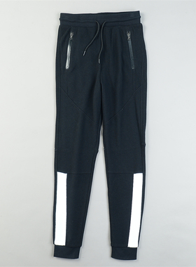 外贸运动风休闲裤男女12.2L85042拼接款修身束脚裤春秋时尚长裤子