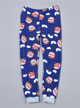 男女童卡通秋裤32L78023简便松紧腰束脚长裤春秋中小儿童打底睡裤