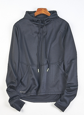 高端外贸专业户外长袖外套女422H82155速干运动连帽衫宽松T恤上衣