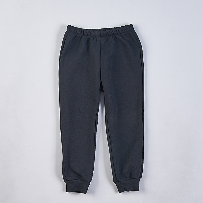 春夏松紧腰纯黑色日常百搭长裤