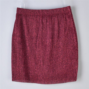 78韩版 双层半身短裙夏 性感辣妹亮丝包臀裙LX3361松紧高腰弹力修身