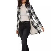 外贸精品针织格纹风衣女中长款 夹克L85214休闲直筒春秋冬大衣外套