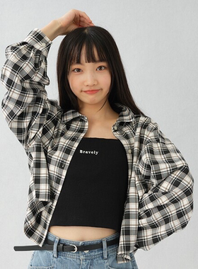 日单黑色字母刺绣休闲运动抹胸女41H81518短款内衣背心打底小吊带