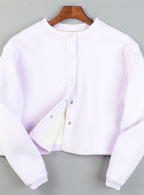 韩版加绒加厚卫衣开衫女L84050宽松面包型秋冬外穿内搭上衣短外套