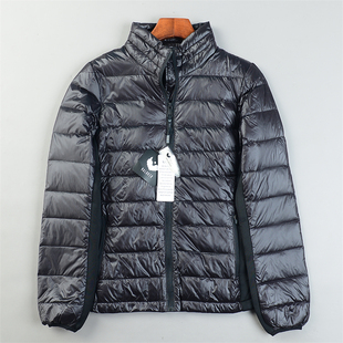 精品轻薄款打底排骨羽绒服男女L85595秋冬拉链立领修身白鸭绒外套