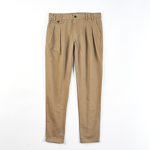 外贸纯色水洗全棉休闲裤 子 男女3.25H81806春夏百搭直筒小脚九分裤