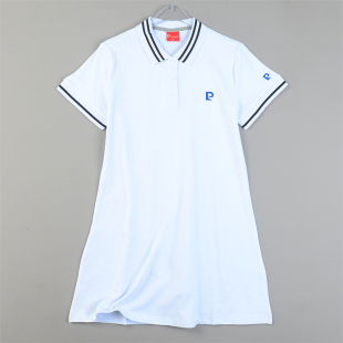 精品纯棉中长款 女网球裙L84868运动连衣裙羽毛球裙高夫球裙 POLO衫