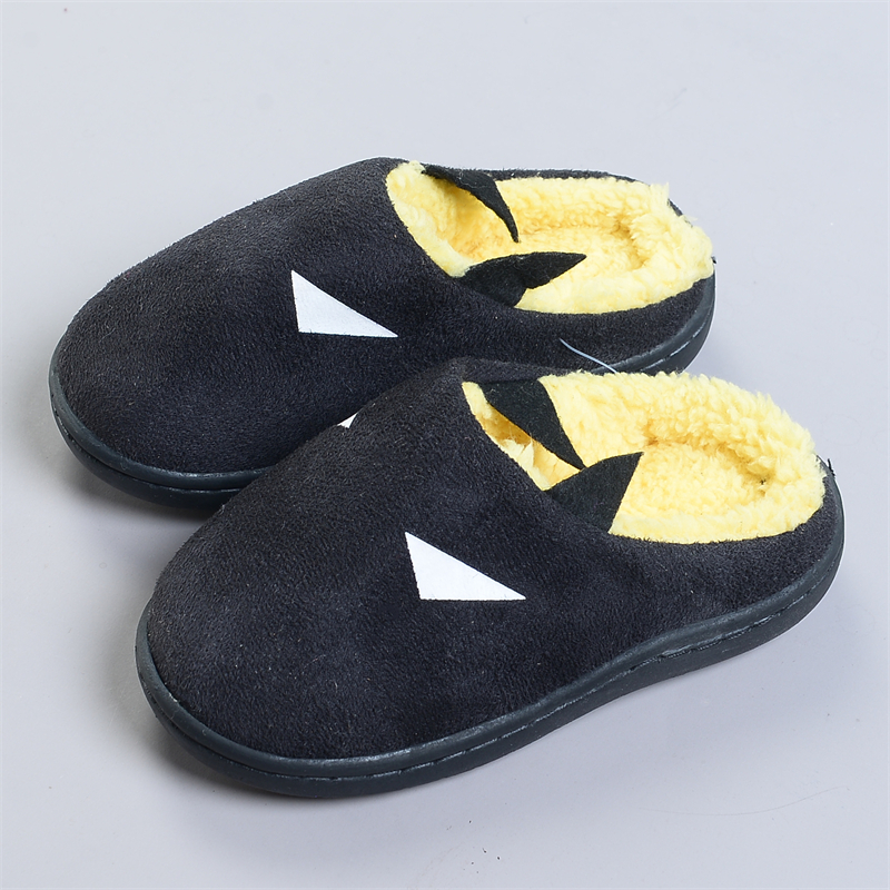 426男女童鞋加厚毛绒棉拖80250卡通短绒面厚底防滑居家保暖拖鞋子