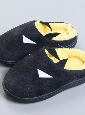 426男女童鞋加厚毛绒棉拖80250卡通短绒面厚底防滑居家保暖拖鞋子