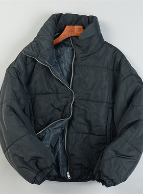 日单宽松短款棉衣面包棉服女L85411防风保暖高立领秋冬季夹棉外套