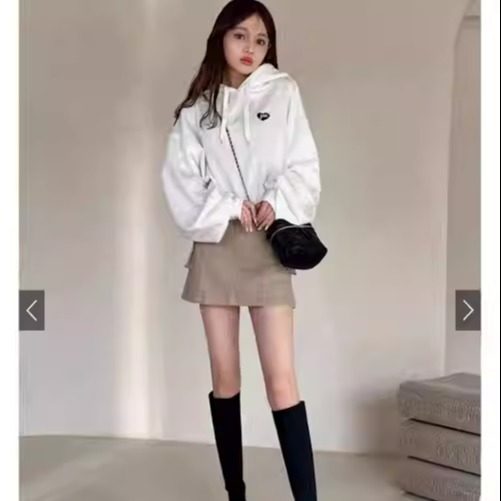 日单复古港味连帽卫衣女10.28H84523春秋款宽松休闲百搭短款外套,女装/女士精品,卫衣/绒衫,淘宝优惠券,粉丝福利购,淘宝优惠卷