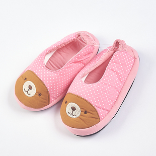 524卡通动物儿童棉拖鞋 子 75950冬男女童可爱软底家居小熊保暖棉鞋