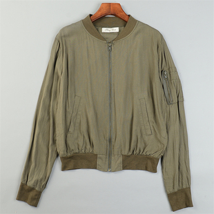 日单复古文艺立领棉麻短外套女L84686春秋宽松棒球服夹克薄款上衣