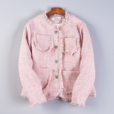 外贸少女小香风羽绒短外套