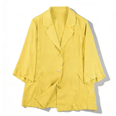 日单七分袖西装薄外套女L86042春季宽松休闲通勤单排扣松弛感西服
