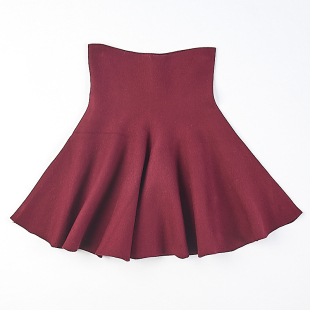 622韩版 遮小肚子中短伞裙 高腰收腹针织半身毛线裙女81129夏秋新款