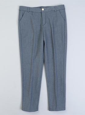 522韩版女士加绒时装休闲长裤80872秋冬大码修身显瘦通勤九分西裤