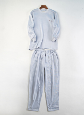 精品日单加绒保暖家居服套装女H82115秋冬宽松上衣休闲长裤两件套