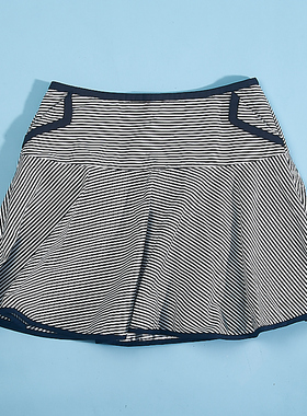 630品质纯棉半身短裙71948夏秋新款少女装韩版JK高腰条纹学院伞裙