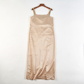 精品日单气质缎面吊带连衣裙H84303夏秋纯色修身 外穿内搭打底长裙