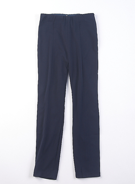 1021品质高腰收腹纯色时装长裤女H74787春秋隐形侧拉链修身直筒裤