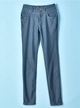 630韩版高腰牛仔铅笔裤女72377夏秋弹力修身包臀显瘦显腿长小脚裤