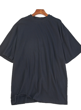 美式潮牌男女同款纯色短袖T恤82830春夏宽松大码显瘦圆领休闲上衣