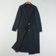 日单黑色薄风衣女11.25L84693春夏秋时尚 气质平驳领显瘦长款 外套