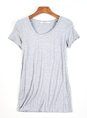 韩版纯色薄款棉T恤女527H81476夏季修身显瘦圆领百搭打底短袖上衣