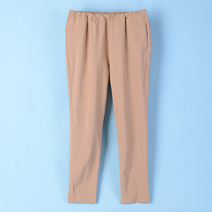 铅笔长裤 女76068春夏高腰松紧纯色弹力修身 休闲小脚裤 107精品韩版