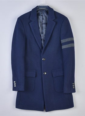 高档羊毛呢大衣男女1128L77011立裁修身款气质西装领秋冬中长外套