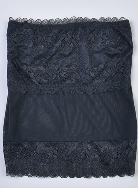 性感黑色蕾丝抹胸背心女11.25L75383春夏美体塑形打底衫修身裹胸