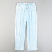 男女L85092显瘦显腿长弯刀休闲长裤 水洗直筒牛仔裤 港式 复古大码