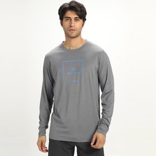 速干透气运动休闲上衣 T恤520H82732春夏新款 外贸男士 印花圆领长袖