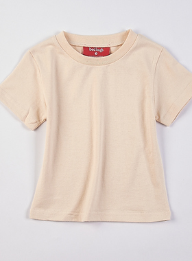 228外贸纯色儿童全棉T恤男女75031春夏新款童装圆领短袖学生上衣