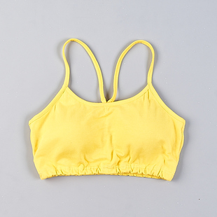 親膚透氣無鋼圈文胸女93H80258胸墊上托收副乳運動內衣細吊帶背心