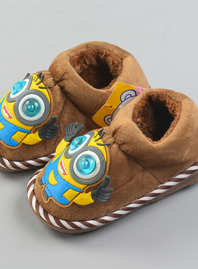 男女儿童加绒加厚小棉鞋10.28L82504可爱卡通宝宝秋冬保暖毛窝窝