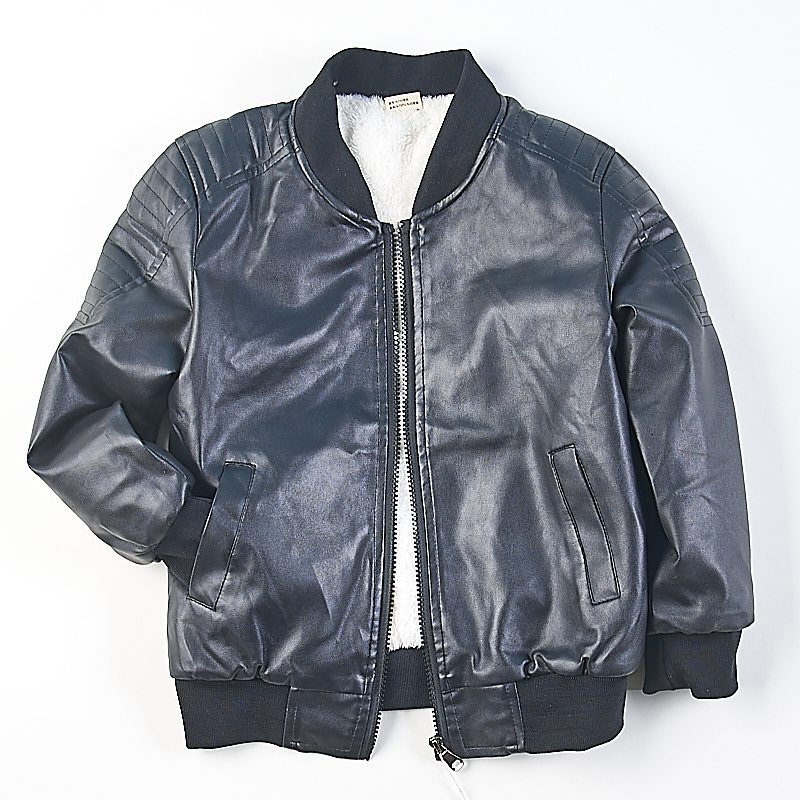 外贸品质男女儿童皮衣夹克