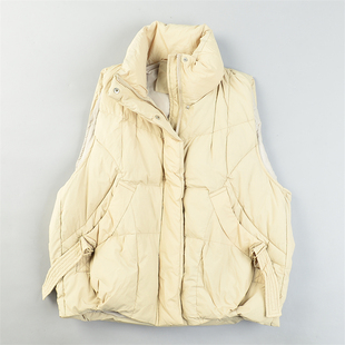 韩版精品女装羽绒服马甲L85607拉链立领宽松面包服无袖鸭绒短外套