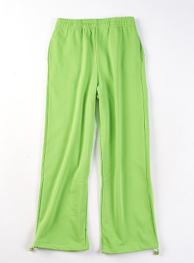 46精品全棉运动休闲卫裤女生H74706春夏新款宽松直筒抽绳束脚长裤