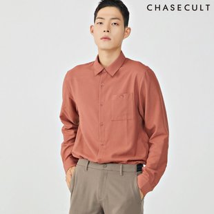 新款 出口韩国男士 34H81524春秋季 衬衫 单排扣休闲衬衣 复古纯色长袖