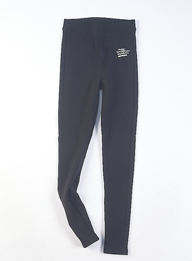 628黑色铅笔休闲长裤女76581秋冬高腰弹力修身显瘦加绒打底小脚裤